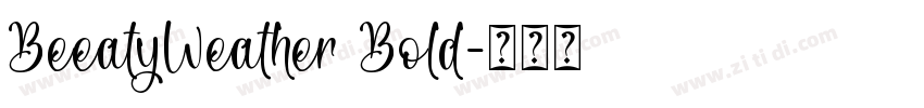 BeeatyWeather Bold字体转换
